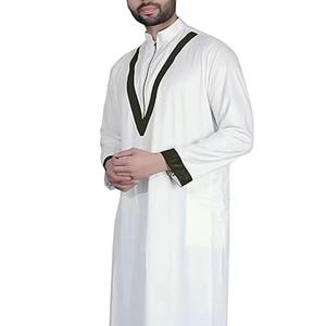 พรีเมี่ยม emirati thobe taupe หรูหรา kandura เสื้อผ้าอาหรับแบบดั้งเดิมที่สง่างามผู้ชาย jubba Soft - Product Image 3