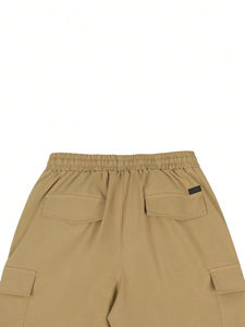 Pantalones cortos cargo de lona de sarga Bermuda de gran tamaño holgados personalizados para hombres en tela de poliéster 2024 - Product Image 5
