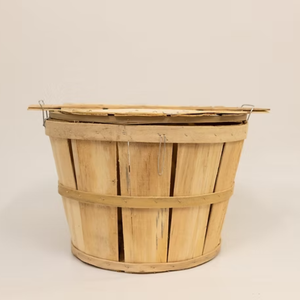 Wholesale natural wood bushel <b>baskets</b> with lid <b>cheap</b> price outdoor <b>basket</b> handmade from Vietnam factory - Product Image 2