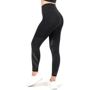 Leggings tricotés taille haute de qualité supérieure pour femmes impression personnalisée respirante avec logo personnalisé - Product Image 2