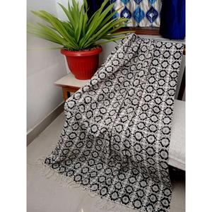 100% algodón de calidad superior respetuoso con el medio ambiente bloque de mano impreso funda de sofá borlas tradicional TNT tejido manta ropa de cama - Product Image 1