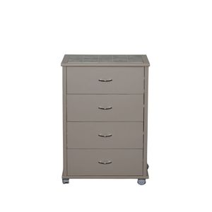 High Quality Solid Beech Wood Utility Cart with Heavy Drawer Set <b>Plastic</b> <b>Wheels</b> Iron Handles Modern Homes MASLEGNO Model MAS378 - Product Image 1