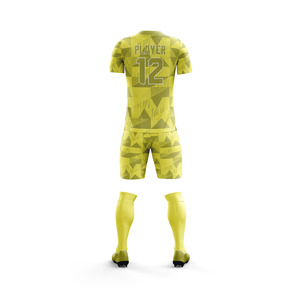 Conjunto de ropa deportiva de diseño personalizado, uniforme de fútbol unisex de alta calidad 100% poliéster, venta al por mayor, uniforme completo de fútbol único - Product Image 4