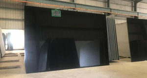 Grande dalle de granit noir absolu, qualité supérieure, design moderne, monuments funéraires durables pour cimetière, finition polie - Product Image 2