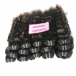 Indian 100% Virgin Natural Black Loose Deep Wave Machine Extensiones de cabello humano baratas de doble trama para mujeres - Product Image 4