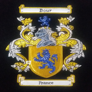 เข็มกลัดติดเสื้อรูปตัวบนสำหรับครอบครัวทำจากไหมลายปักด้วยมือสีทองสีขาว - Product Image 5