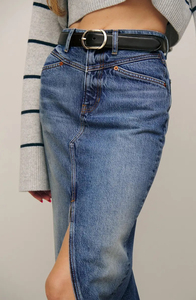 กระโปรงผ้ายีนส์เอวสูงสำหรับผู้หญิงกางเกงขาสั้นผ้ายีนส์ล้างขาสั้นสตรีทออกแบบได้ตามต้องการฤดูร้อน - Product Image 5