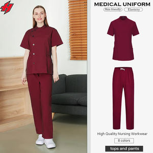 เสื้อคอตตอนผ้าโพลีเอสเตอร์สำหรับผู้หญิงชุดคอตตอนสำหรับผ่าตัดแพทย์โรงพยาบาลร้านเสริมสวย - Product Image 3