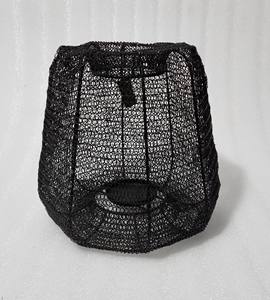 Fabriqué à la main en métal fer cône bougeoir lanternes cinq tailles différentes support de revêtement en poudre noire pour la décoration intérieure de noël - Product Image 2