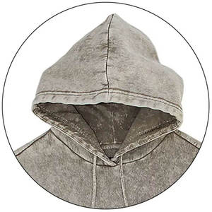 OEM Vintage Sun Faded Pocket Pullover sudadera personalizada de gran tamaño ácido lavado sudaderas con capucha hombres térmica invierno mejor precio Sudadera con capucha - Product Image 2