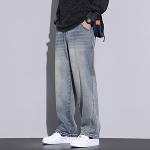 กางเกงยีนส์ทรงหลวมอินเทรนด์กางเกงเดนิมขากว้างสำหรับผู้ชายเครื่องแต่งกายแฟชั่นแนวสตรีทสวมใส่สบายทุกวัน - Product Image 6