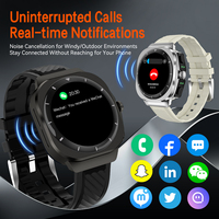 Jam Tangan Pintar 2-in-1 dengan Earbud TWS GPS NFC Layar Bulat 3D Monitor Detak Jantung Tekanan Darah Oksigen Darah untuk Android IOS