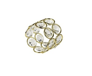 Anneau de serviette de table au design unique avec un métal de qualité supérieure et un anneau de serviette en cristal à prix abordable - Product Image 1