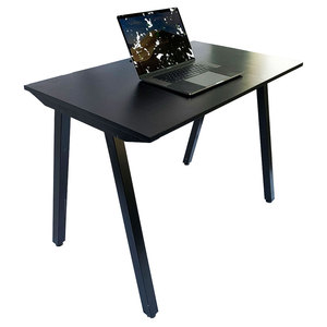 HBPL001 Escritorio para Computadora de Madera de Caucho de 100x60cm con Sistema PLY y Patas de Ensamblaje - Product Image 1