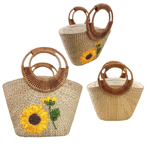 BOLSO DE MANO DE JACINTO DE AGUA sostenible Lleve sus elementos esenciales con estilo - Product Image 1