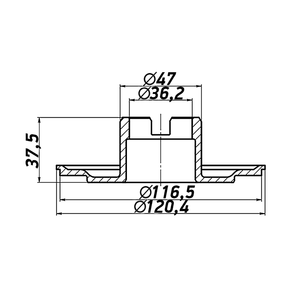 Cubo de Impulsor HBHK07 para Hyundai / Kia A5HF1 (Embrague Fijo); A6GF1 (Embrague Fijo); A6MF1; A6GF1 - Product Image 2
