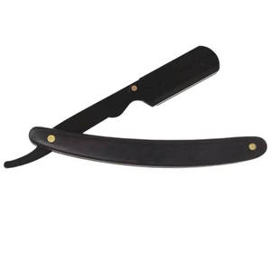 Rasoir de coiffeur professionnel à bord droit en acier inoxydable tranchant couteau de rasage pliant tondeuse en bois rasoir manuel - Product Image 4