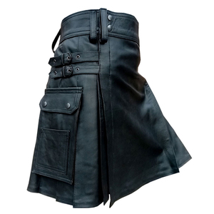 Vente chaude Nouveau style de kilts en cuir pour hommes en différentes tailles et couleurs Prix raisonnables Kilts en cuir de longueur régulière - Product Image 1