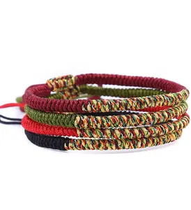 Tibetan Buddhist Braided Cotton Rope Bracelet Best Selling Rope Bracelet Men, Nautical Rope Bracelet, Surfer Bracelet