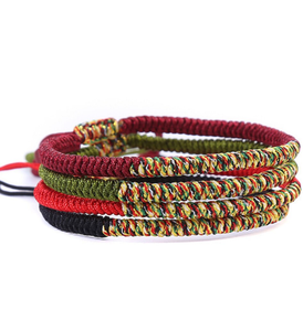 Pulsera de cuerda de algodón trenzado budista tibetano, pulsera de cuerda superventas para hombres, pulsera de cuerda náutica, pulsera de surfista - Product Image 1