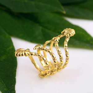 Trendy Design Boho Brass Ring Shell Brass Ring for Women Antique Brass Shell Vintage Ring for Wholesale/OEM/ODM - Product Image 5