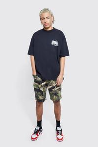 T-shirt surdimensionné de luxe personnalisé, 220 g/m², 300 g/m², lourd, 100 % coton, imprimé en relief, t-shirt en tissu tri-mélange - Product Image 4