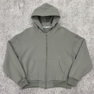 เสื้อฮู้ดมีซิปโอเวอร์ไซส์ผู้ชาย, เสื้อฮู้ดผ้าฝ้ายน้ำหนักมากผ้าเทอร์รี่ - Product Image 1