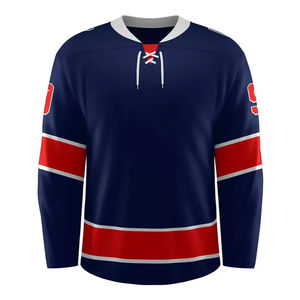 Nouveau maillot de hockey sur glace surdimensionné respirant de qualité supérieure, 100 % polyester, écologique, antibactérien, léger - Product Image 1