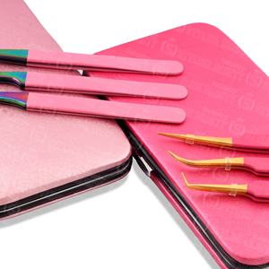 Pince à cils de qualité supérieure et étui de rangement magnétique, antistatique, en acier inoxydable, étui pour pince à cils personnalisé avec étiquette privée - Product Image 2