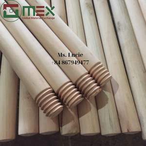 75cm & 120cm PVC <b>Wooden</b> Mop & <b>Broom</b> <b>Handle</b> Set with Red Dustpan Pattern for Home Garden Use - Product Image 3