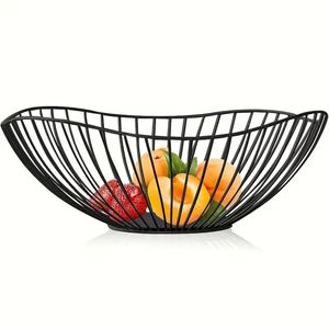 Iron Metal <b>Storage</b> <b>Basket</b> designed to organize your fruits, kitchenware, and tableware with elegance and strength - Product Image 6
