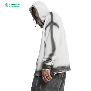 Sweats à capuche pour hommes 100% coton 500 GSM Blank Heavy Weight Hoodies For Man Vintage Sun Faded Pigment Washed Men's Hoodies & sweat-shirts - Product Image 2