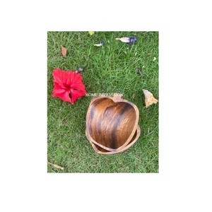 ชามไม้กระถินเทศกลึงมือ รูปทรงผลไม้ ใช้แล้วทิ้ง เป็นมิตรกับสิ่งแวดล้อม สีตามสั่ง สำหรับร้านอาหาร บุฟเฟ่ต์ รับประทานอาหารสไตล์ร่วมสมัย - Product Image 1