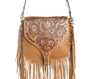 New Real Handtooled Cowhide <b>Bag</b> Genuine Leather Product for Women Western Fashion Handmade <b>Boho</b> Design Leather Handbag Bohemian - Product Image 2