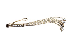 Látigos giratorios de cuero Bullwhip Flogger, colas de gamuza suave púrpura Bondage, producto de cuero de alta calidad, látigos Floggers - Product Image 5