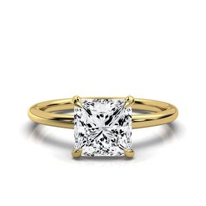 Radiant Custom Crafted 14K 18K Oro sólido Compromiso Alianza de boda para mujeres para fiestas Aspecto nupcial Características Diamante Piedra principal - Product Image 2