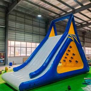 Toboggan gonflable triangulaire <span class=keywords><strong>portable</strong></span>, jouets aquatiques flottants, équipement de piscine extérieure - Product Image 4