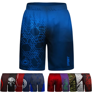 ชุดแรชการ์ด MMA BJJ กางเกงชกมวย กางเกงมวยไทย กางเกงคิกบ็อกซิ่ง สำหรับผู้ชาย ผ้ากันยับ สำหรับออกกำลังกาย - Product Image 2