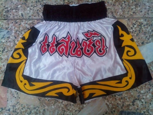 กางเกงขาสั้นมวยไทยขาสั้นแบบซับลิเมชันออกแบบโลโก้ได้ตามต้องการ - Product Image 5