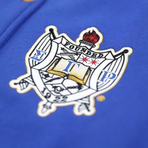 Sigma Gamma Rho SGRho Chaqueta de lana 60 Algodón 40 Poliéster Bordado Frente Impreso Volver Sorority Greek Life Apparel - Product Image 4