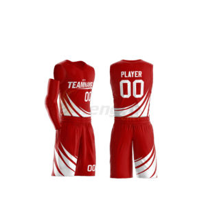 Ensemble d'uniformes de basket-ball réversibles de haute qualité Conception personnalisée Techniques imprimées grande taille respirantes - Product Image 1