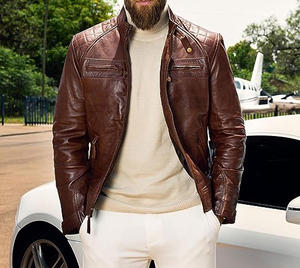 100% cuir véritable dernière conception hommes mode veste personnalisée lâche mode hommes veste en cuir - Product Image 5