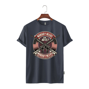 เสื้อยืดผู้ชายไซส์ใหญ่ ผ้าถัก ลายพิมพ์ลำลอง รับผลิตแบบ OEM พร้อมสกรีนโลโก้ ผู้ผลิตเสื้อผ้าแฟชั่นผ้าฝ้ายขายส่ง - Product Image 1