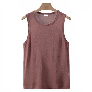 Gran Venta de camisetas sin mangas de talla grande para mujer, camiseta sin mangas básica de Color sólido personalizada - Product Image 3