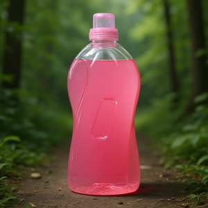 Flacon de 2000 ml en plastique PET recyclable avec bouchon à vis pour détergent liquide, nettoyant ménager, emballage de produits chimiques - Product Image 2