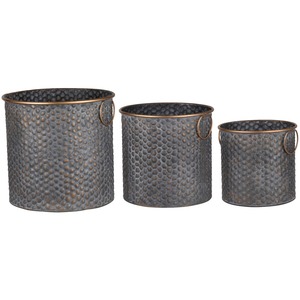 Juego de 3 macetas de hierro con patas negras, elegantes macetas de metal para jardín y uso doméstico, macetas modernas para interiores y exteriores - Product Image 5