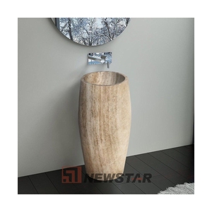 <span class=keywords><strong>Vase</strong></span> à fleurs en bois naturel fait main au design personnalisé pour salon, mariage, fête, intérieur extérieur, évier sur pied décoratif - Product Image 1