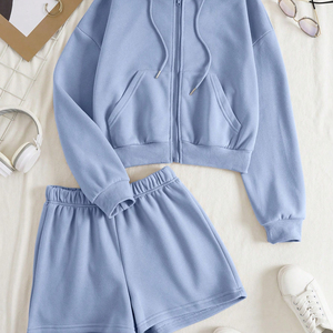 ชุดวอร์มสั้นสำหรับผู้หญิงชุดวิ่งโลโก้ตามสั่ง - Product Image 1