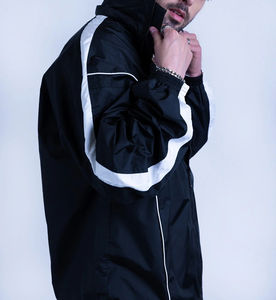 OEM Waterproof Lightweight Polyester Nylon <b>Men</b> Track Suit Set Outdoor Windbreaker Unique Design Tracksuits With Side Stripe - Product Image 5