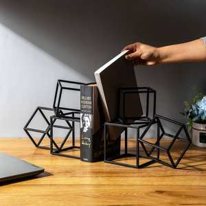 Porte-livres en métal de luxe minimaliste pour la décoration de la maison, étagère de bureau, porte-livres, article tendance en gros - Product Image 2